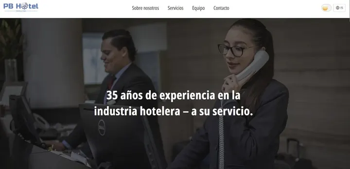 PB Hotel Consulting — Hero der Unternehmenswebsite